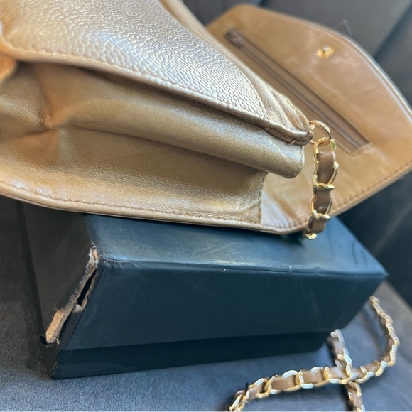 Sold-Chanel 24k gold HW caviar timeless CC clutch - Picture 7 of 17